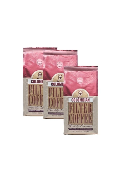 Mehmet Efendi Kurukahveci Colombian Filtre Kahve 3 X 250 gr ürün görseli