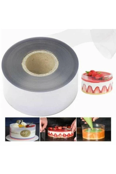 Korinitta 7x25 Şeffaf Yan Dekor Pasta ürün görseli