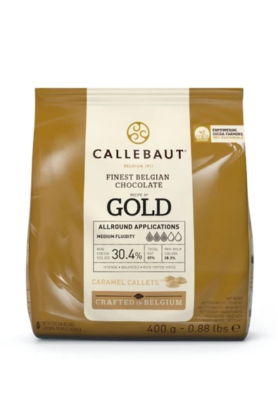 Callebaut Gold Karamel Kuvertür Drop Çikolata 400 gr
