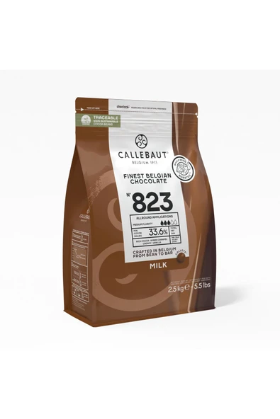 Callebaut 823 Sütlü Kuvertür Drop Çikolata 2.5 Kg - 2
