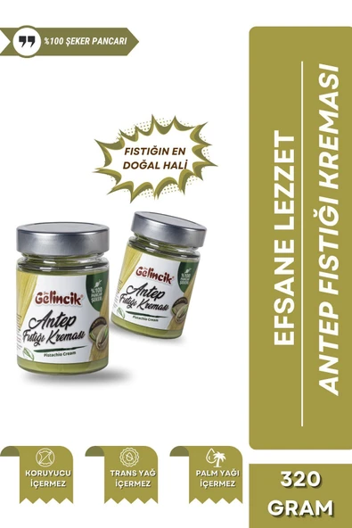 Gelincik Kahvaltılık Sürülebilir Doğal Katkısız 320gr Özel Üretim Antep Fıstığı Kreması - Resim 3