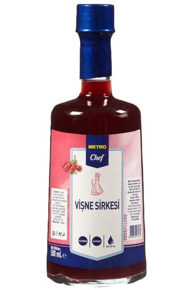 Metro Chef Vişne Sirkesi 500 Ml, Vişne Sirkesi, Meyveli Sirke Vişne, Cherry Vinegar - Des Biens
