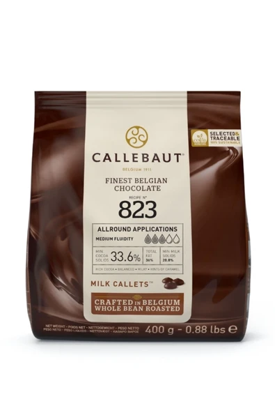 Callebaut 823 Sütlü Kuvertür Drop Çikolata 400 gr