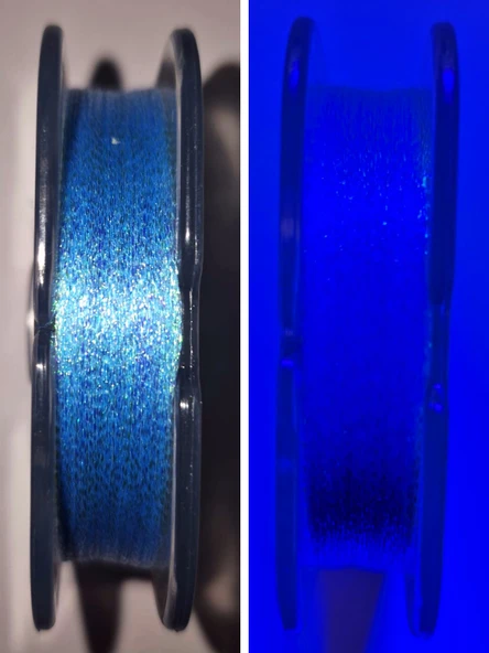 Eagenset Ultraviyole UV Neon Mavi Kristal Damla Çapari Simi Makarada - 5