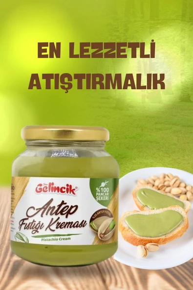 Gelincik Kahvaltılık Sürülebilir Doğal Katkısız 320gr Özel Üretim Antep Fıstığı Kreması - Resim 7