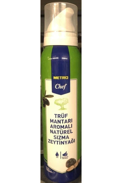 Metro Chef Trüf Mantarı Aromalı Naturel Sızma Zeytinyağı Sprey 125 Ml.