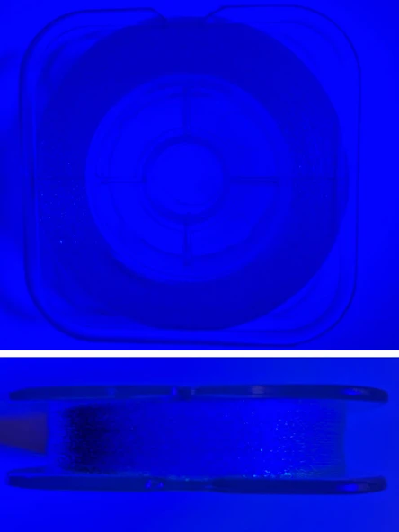 Eagenset Ultraviyole UV Neon Mavi Kristal Damla Çapari Simi Makarada - 3