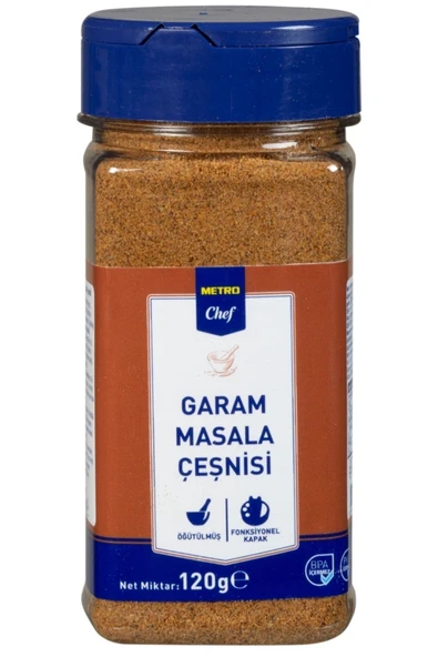 Metro Chef Garam Masala Çeşnisi 120G Mutfak Şef Pasta Tatlı Tuzlu Baharat