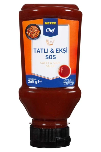 Metro Chef Tatlı Ekşi Sos 265g Sos Yemek Şef Mutfak ürün görseli