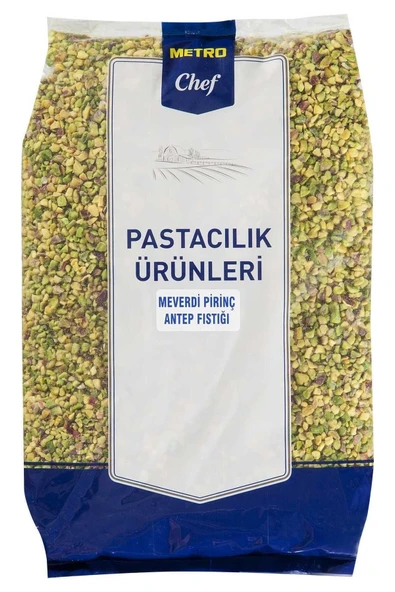 Metro Chef Pirinç Meverdi Fıstık 1KG Pastacılık Pasta Tatlı Mutfak Şef