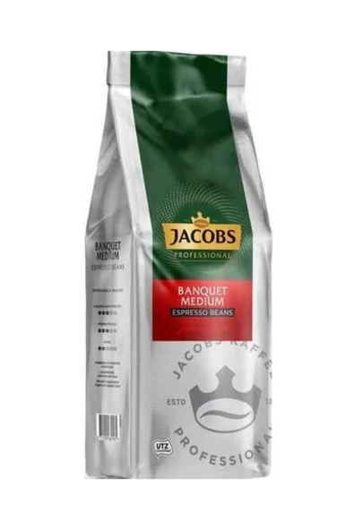 Jacobs Banquet Medium Espresso Beans Çekirdek Kahve 1000 gr X 6 Paket - Resim 2