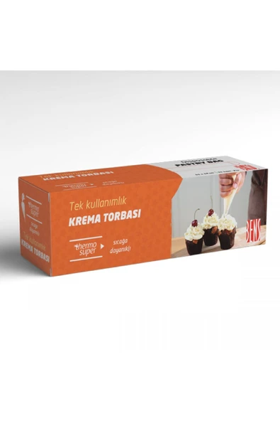 BENS 62 cm Tek Kullanımlık Krema Torbası Şeffaf Kumlama 60'lı ürün görseli