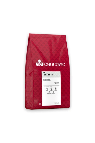 CHOCOVİC 10 Kg. Beyaz Pul Kuvertür (CHW-S2532E-55B-BEYAZ %34) - Resim 2