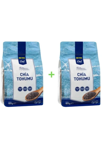 Metro Chef Chia 500g 2 Paket Tohum Bakliyat Baklagil