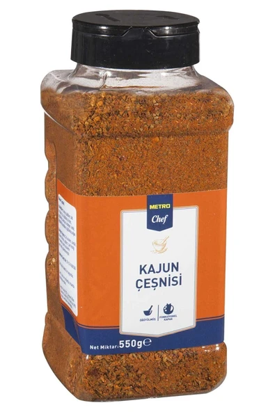 Metro Chef Kajun Çeşnisi 550G Mutfak Şef Pasta Tatlı Tuzlu Baharat