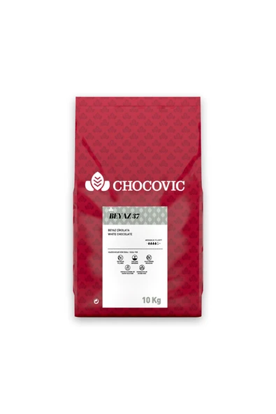 CHOCOVİC 10 Kg. Beyaz Pul Kuvertür (CHW-R2737E-55B-Beyaz %37) ürün görseli