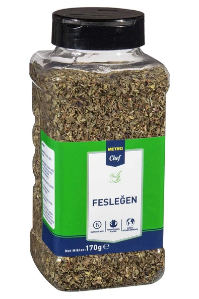 Metro Chef Fesleğen 170G 2 PAKET Mutfak Şef Pasta Tatlı Tuzlu Baharat
