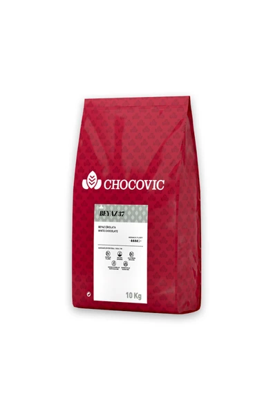 CHOCOVİC 10 Kg. Beyaz Pul Kuvertür (CHW-R2737E-55B-Beyaz %37) - Resim 2