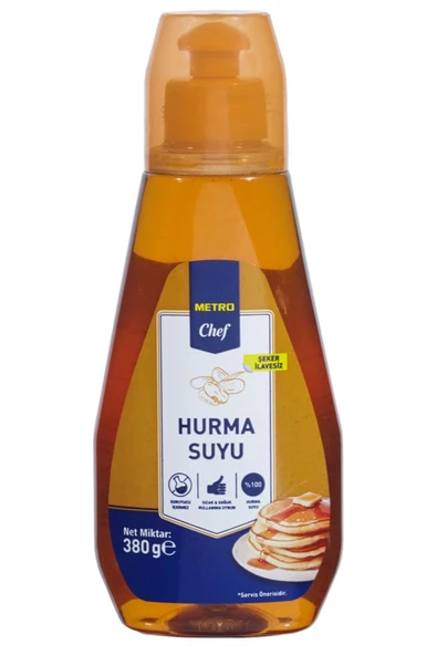 Metro Chef Hurma Suyu Şeker İlavesiz %100 Hurma- 380 G