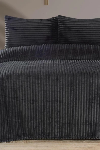 Amila Çift Kişilik 220x240 Cm Yatak Örtüsü Antrasit ürün görseli