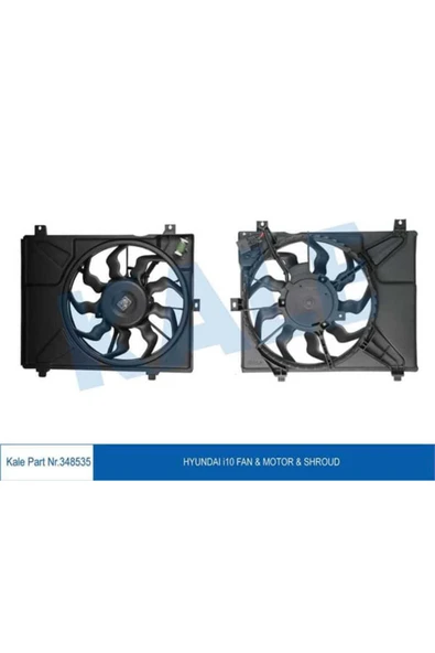 Kale 348535 OTO Radyatör  Radyatör Fanı Komple Davlumbaz - Motor İ10 08- 25380-0×250 ürün görseli
