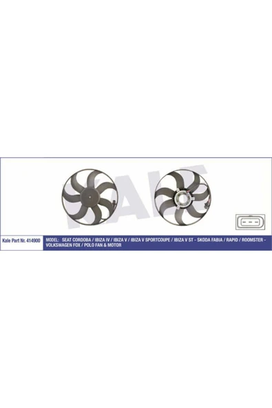 Kale 414900  FAN MOTORU POLO IV 01- POLO V 09- FOX 05- 1.2I 1.4 16 ürün görseli