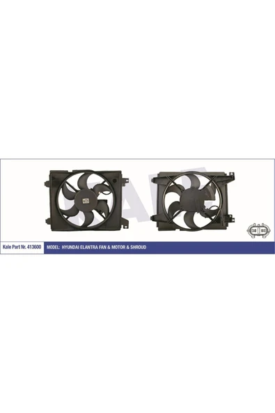 Kale 413600 Fan Motoru Davlumbazlı Hyundaı Coupe 1.6 16v-2.0-2.0 Gls 02-09 120w-310mm ürün görseli