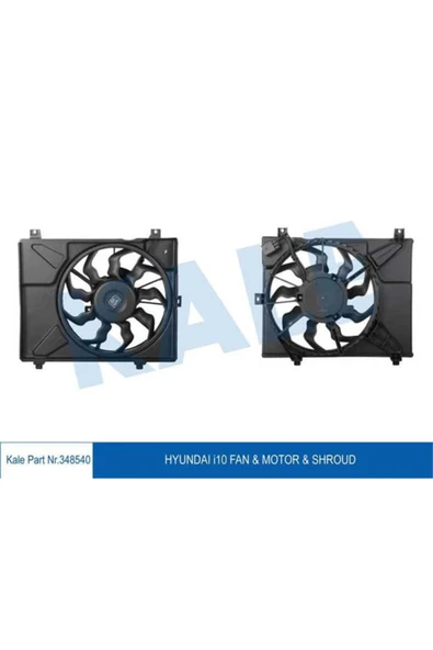 Kale 348540 OTO Radyatör  Radyatör Fanı Komple Davlumbaz - Motor İ10 08- 25380-0×000 ürün görseli