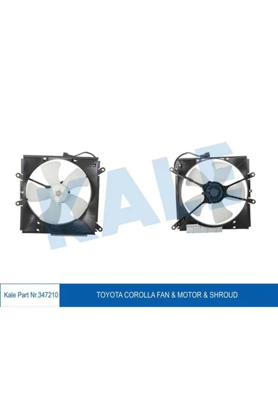Kale 347210 Fan Motoru Davlumbazlı Toyota Corolla 1.3-1.6 Ae101 Kasa ürün görseli