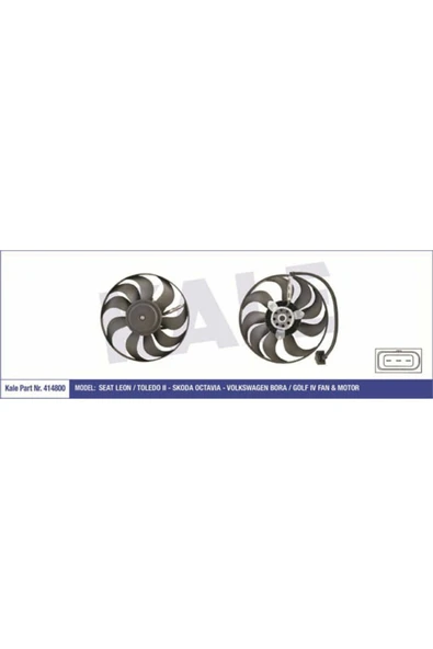 Kale 414800  FAN MOTORU GOLF IV 97- BORA 98- 1.4 16V 1.6 16V / TOL - 1