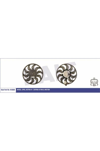 Kale 418500 OTO Radyatör  Fan Motoru Radyatör Astra H 05- 1.3 Cdtı 1.7 Cdtı 1.9 Cdtı 280W-315Mm ürün görseli