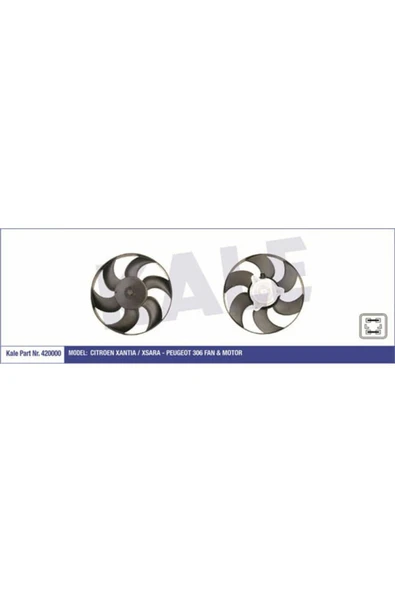 Kale 420000  Fan Motoru 306 / Xsara Xantia 220W-320Mm 539658813 - 1