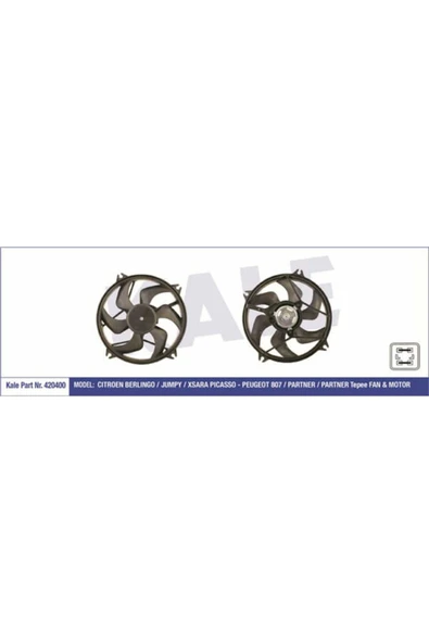 Kale 420400  FAN MOTORU 807 PARTNER YM  PARTNER TEPEE / XSARA PICA ürün görseli 1