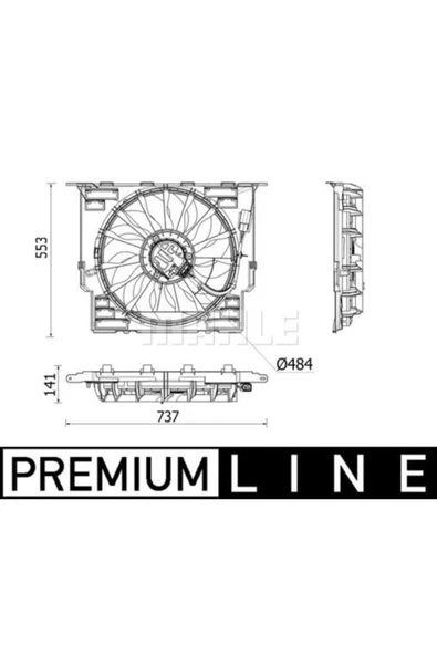 Mahle CFF543000P Fan Motoru Premıum Lıne Bmw G30 F90 G31 B47 D20 ürün görseli