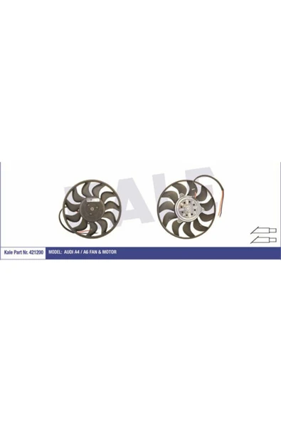 Kale 421200  FAN MOTORU A4 00- A6 01- AC / EXEO 09- 200W-280mm ürün görseli