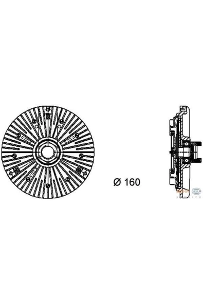 Mahle CFC75000P Cfc75000p Fan Termiği Çap 160 mm E46 E34 E32 E36 S54 B32 326s4 Eno:8mv376733001 Uyumlu ürün görseli