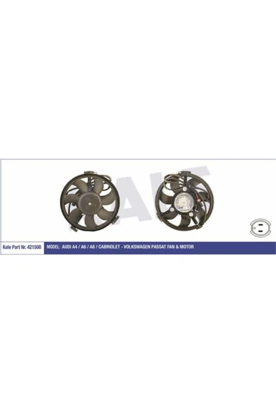 Kale 421500  FAN MOTORU PASSAT B5 97- 1.6I 1.8 1.8T 1.9 TDI 2.0 2. ürün görseli