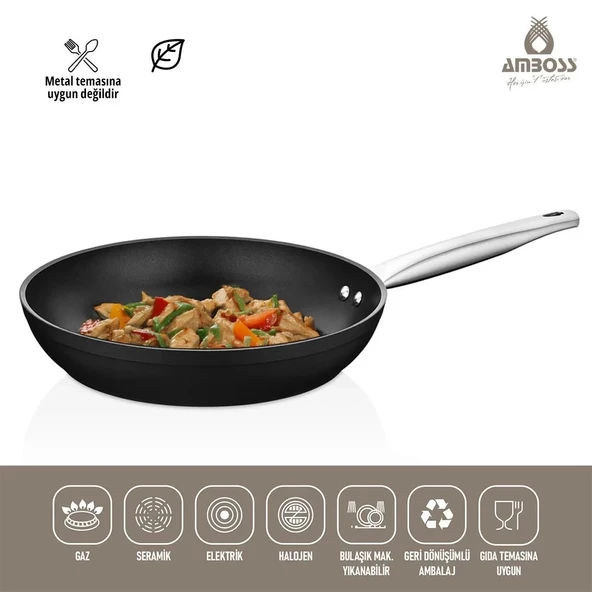 Amboss Dark 28 cm Granit Titanyum Kaplama Tava