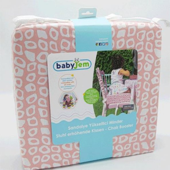 BabyJem Sandalye Yükseltici Minder 452 Pembe Kare - 4