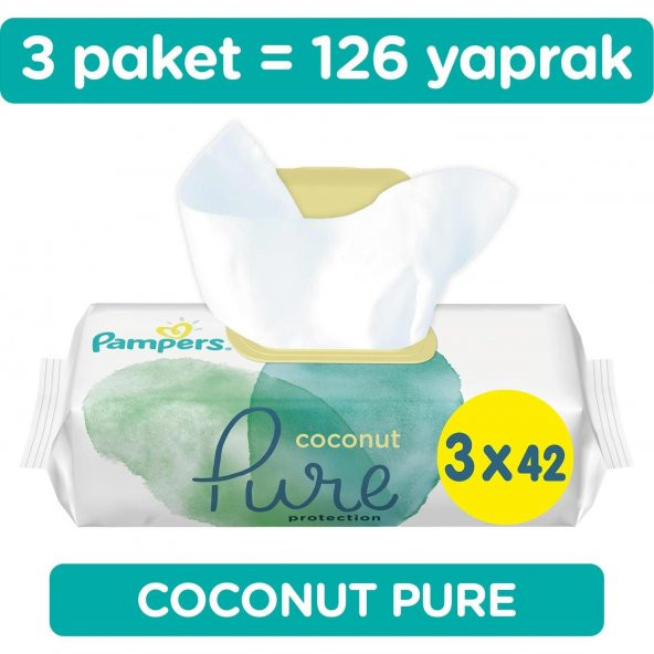 Prima Pure Coconut Islak Havlu Mendil 3Lü 126 Yaprak