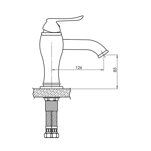 GPD MLB150 Tauro Lavabo Bataryası Krom - Resim 2