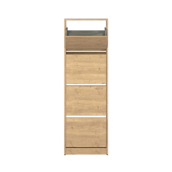 Flat Duo 4 Katlı Ayakkabılık - Florida Meşe 51x157x26 cm - 4