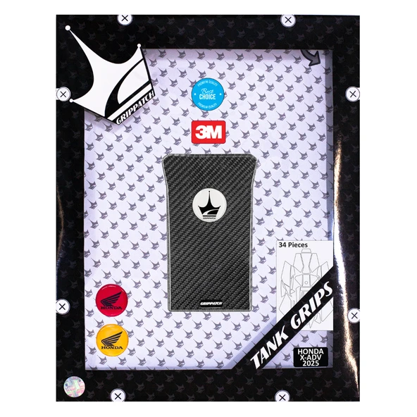 Honda X-ADV 2025 ile Uyumlu Kaydırmaz 6D Karbon 34 Parça Tank Pad Seti GC53 - Resim 2