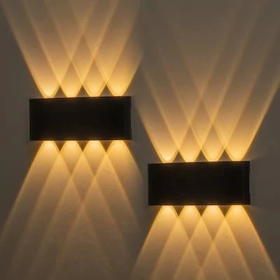 2 Adet 15 Watt, Amber Işık Ledli Çok Kaliteli İç ve Dış Mekan Aydınlatma Armatürü Bahçe Duvar Apliği - 5