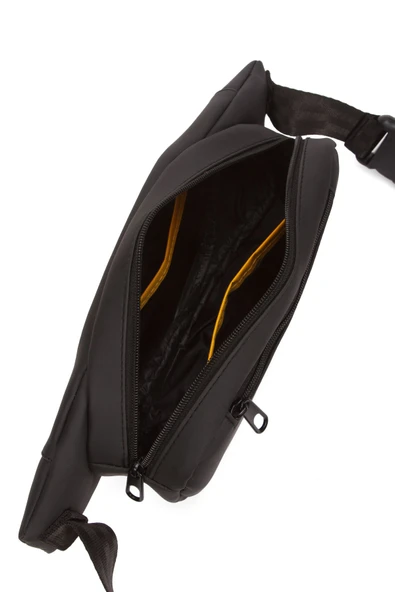 Erkek Siyah Bel Çantası Su Geçirmez Çapraz Omuz Çantası - 6