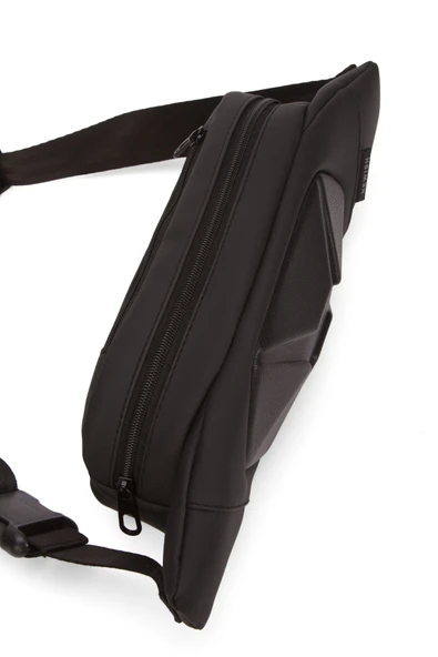 Erkek Siyah Bel Çantası Su Geçirmez Çapraz Omuz Çantası - 5