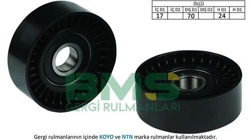 Bms 039  Alternatör V Kayış Gergi Rulmanı A3 Bora Golf IV 1.6 1.8 Volvo S40 ürün görseli