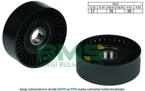 Bms 206  Alternatör V Kayış Gergi Rulmanı Golf V Jetta III Passat Polo Touran 1.4 Fsı 1.6 Fsı 02- ürün görseli