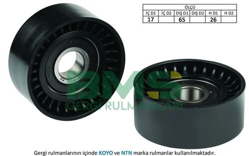 Bms 018  Alternatör V Kayış Gergi Rulmanı CLIO Kangoo Megane 1.5D Alfa 156 166 2.0 2.5 3.0 V6 ürün görseli