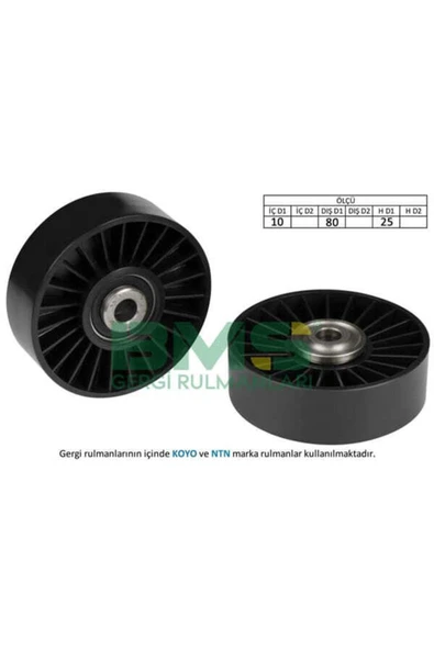 Bms 136  Alternatör V Kayış Gergi Rulmanı 10×80×25 Brava Bravo Doblo Idea Marea Palio Punto Stilo 1.9 ürün görseli 1